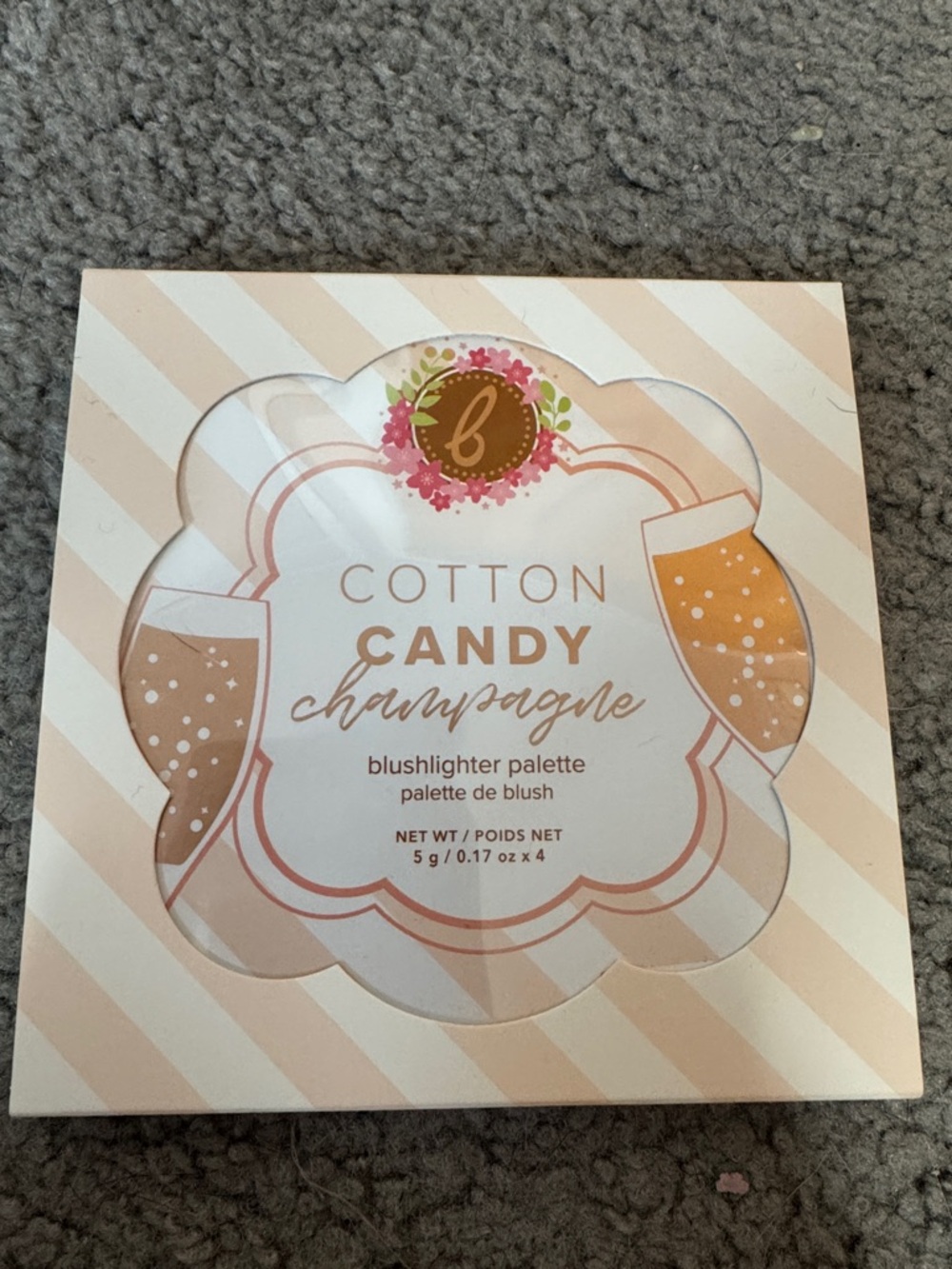 Beauty Bakerie Cotton Candy Champagne Blushlighter Palette - Pink & Gold Accents